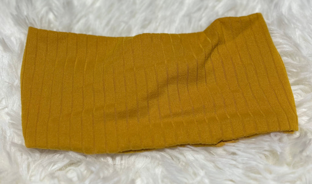Mustard Yellow 8x2 Rib Headband