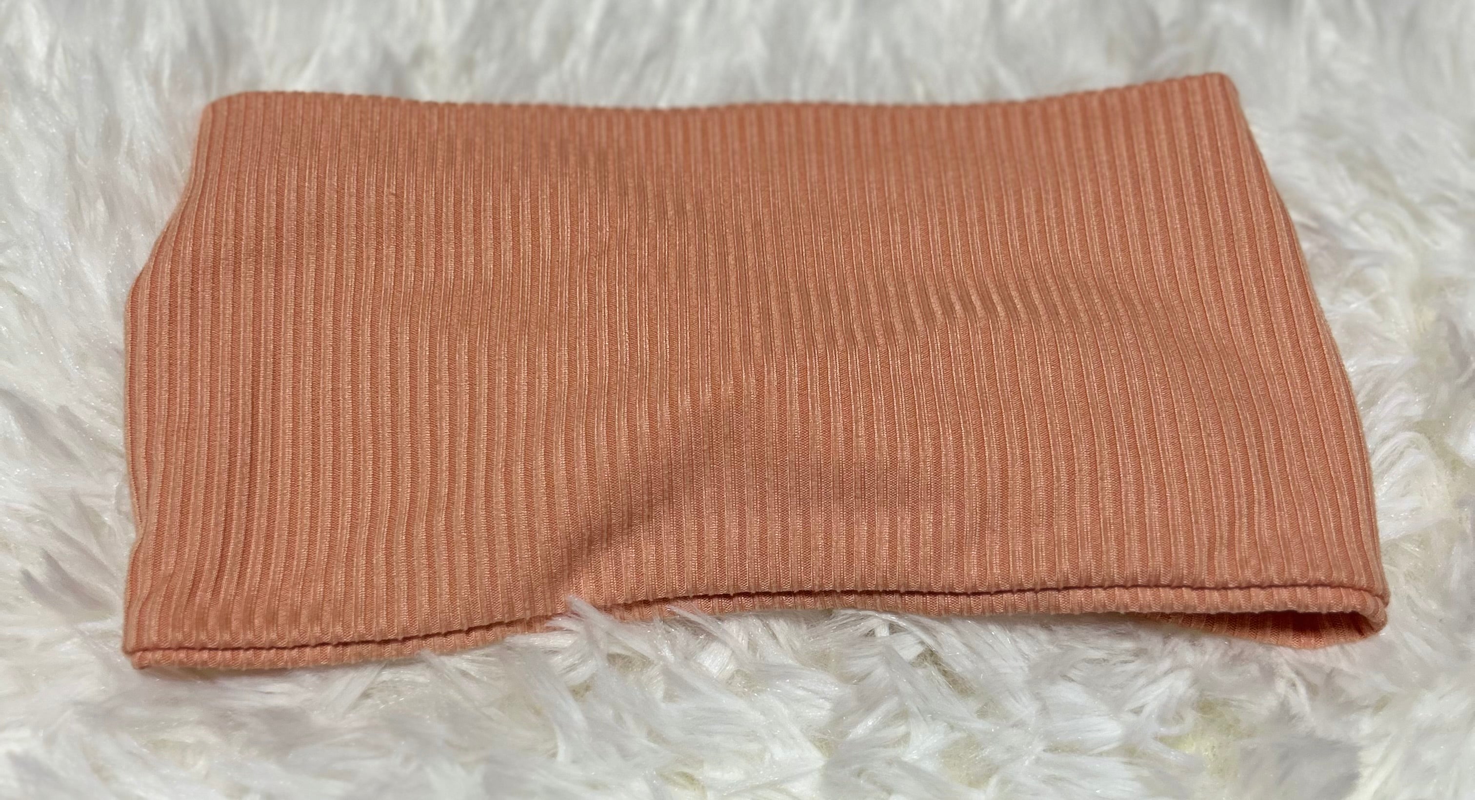 Peach 4x2 Rib Headband