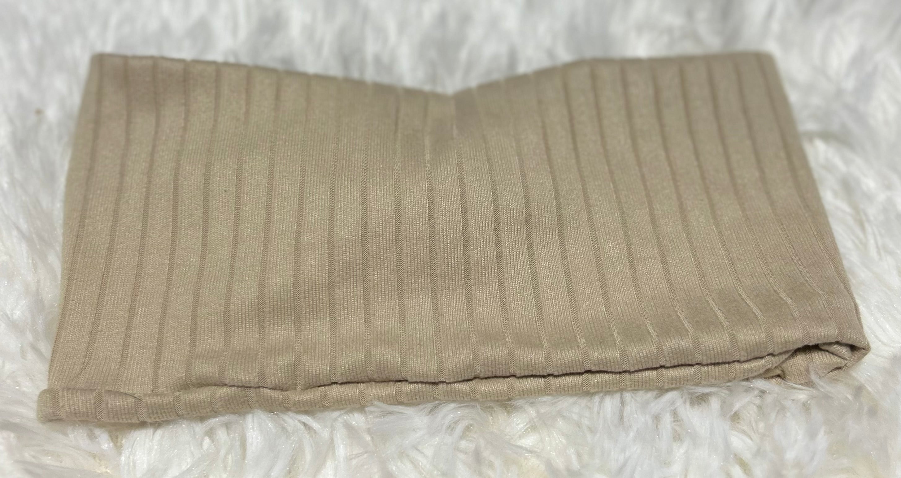Light Tan 8x2 Rib Headband