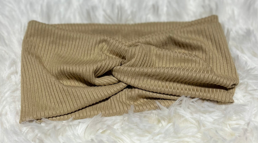 Tan 4x2 Rib Headband