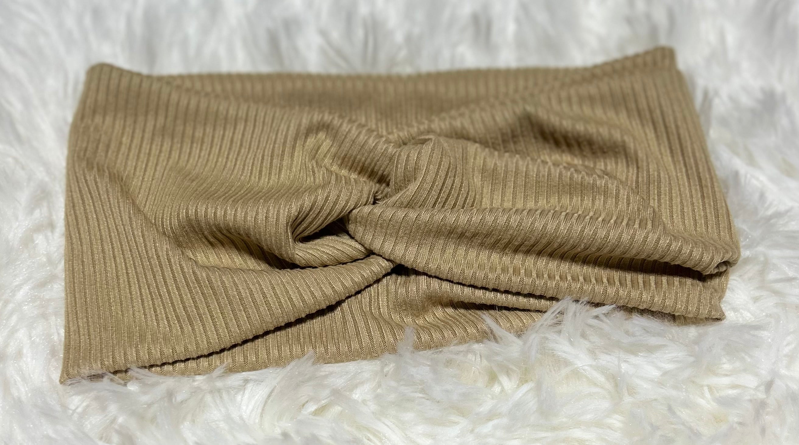 Tan 4x2 Rib Headband