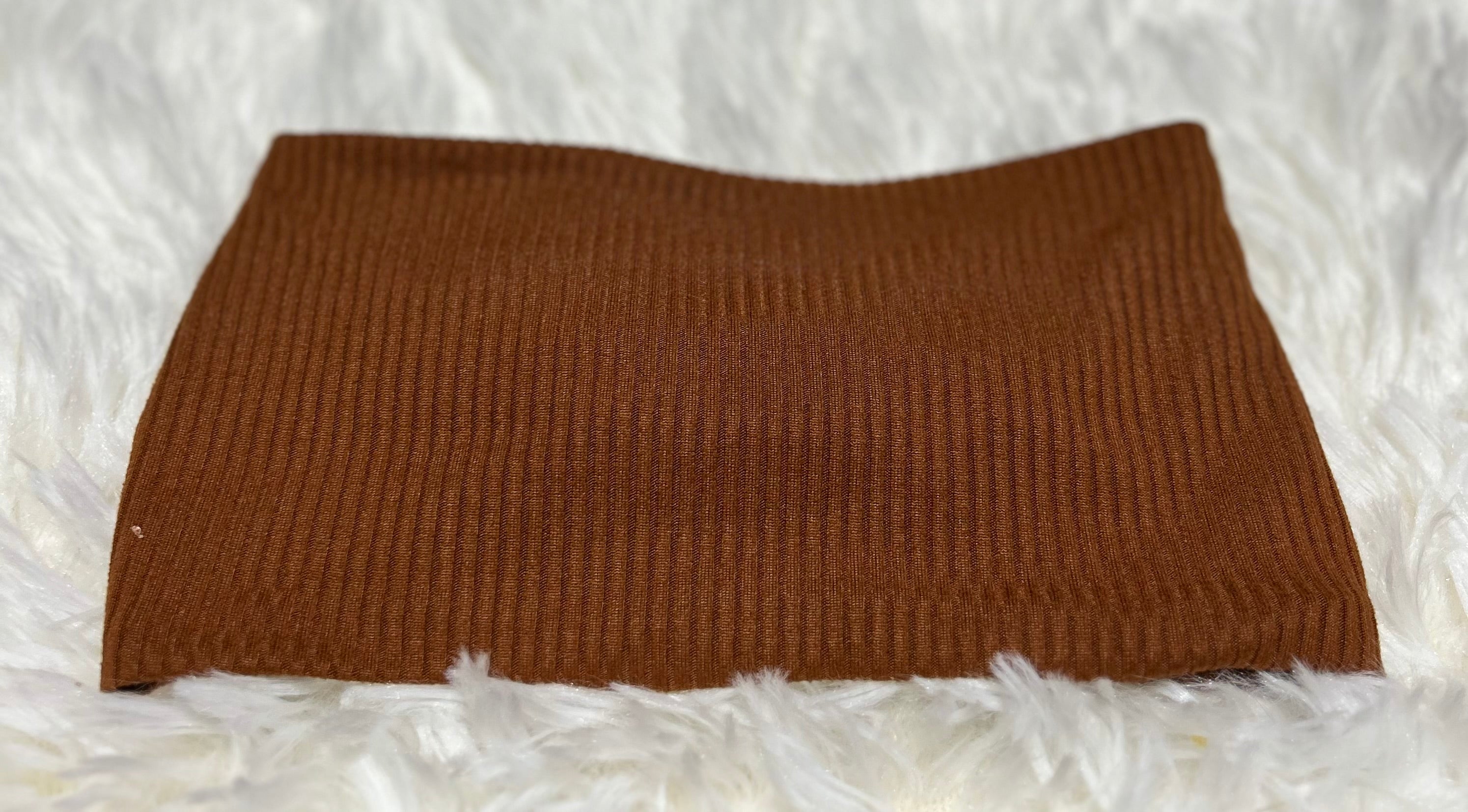 Burnt Orange 4x2 Rib Headband