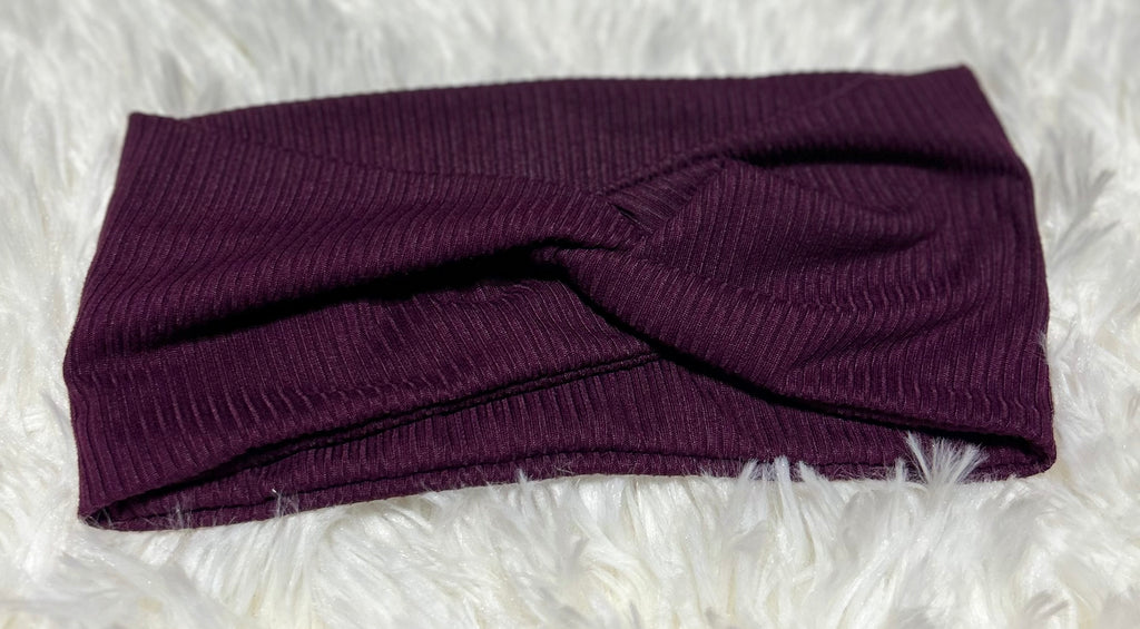 Plum 4x2 Rib Headband