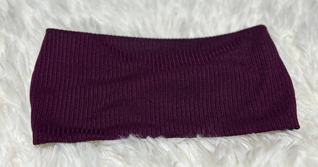 Plum 4x2 Rib Headband