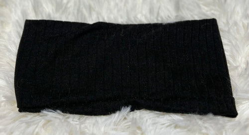 Black 8x2 Rib Headband