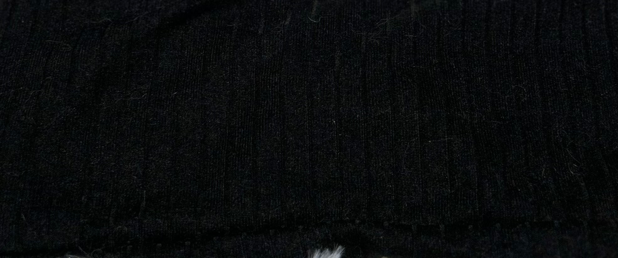 Black 8x2 Rib Headband