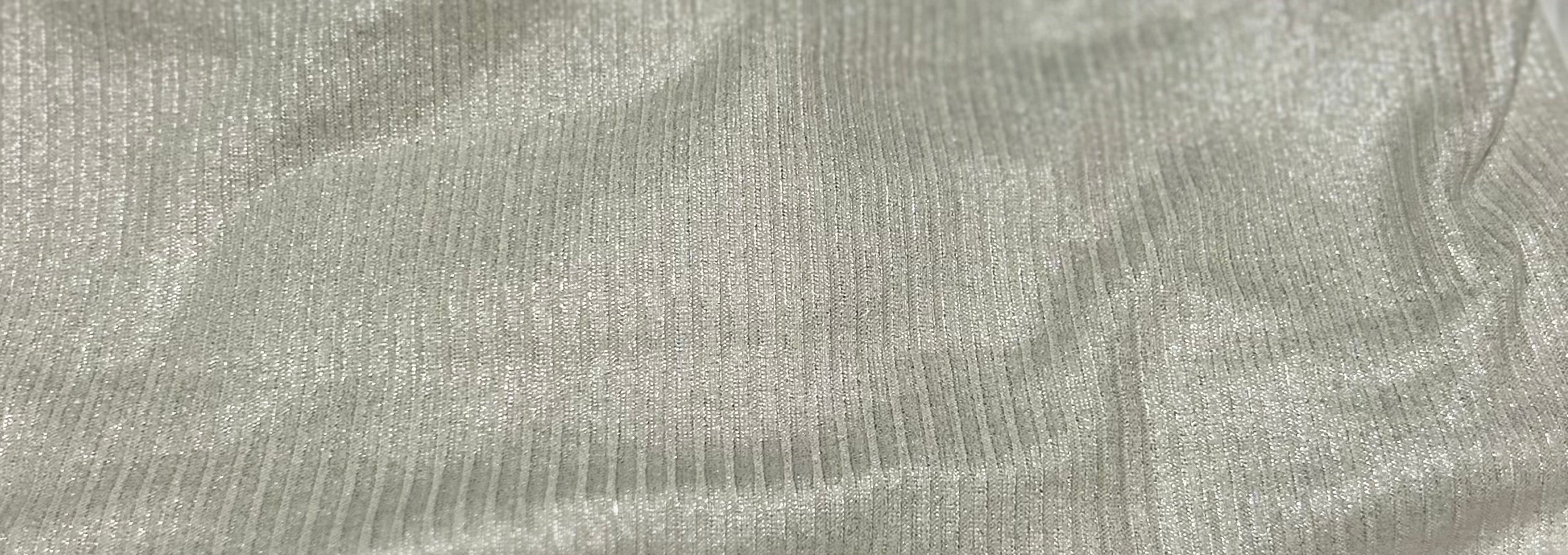 Cream Glitter 4x2 Rib Headband