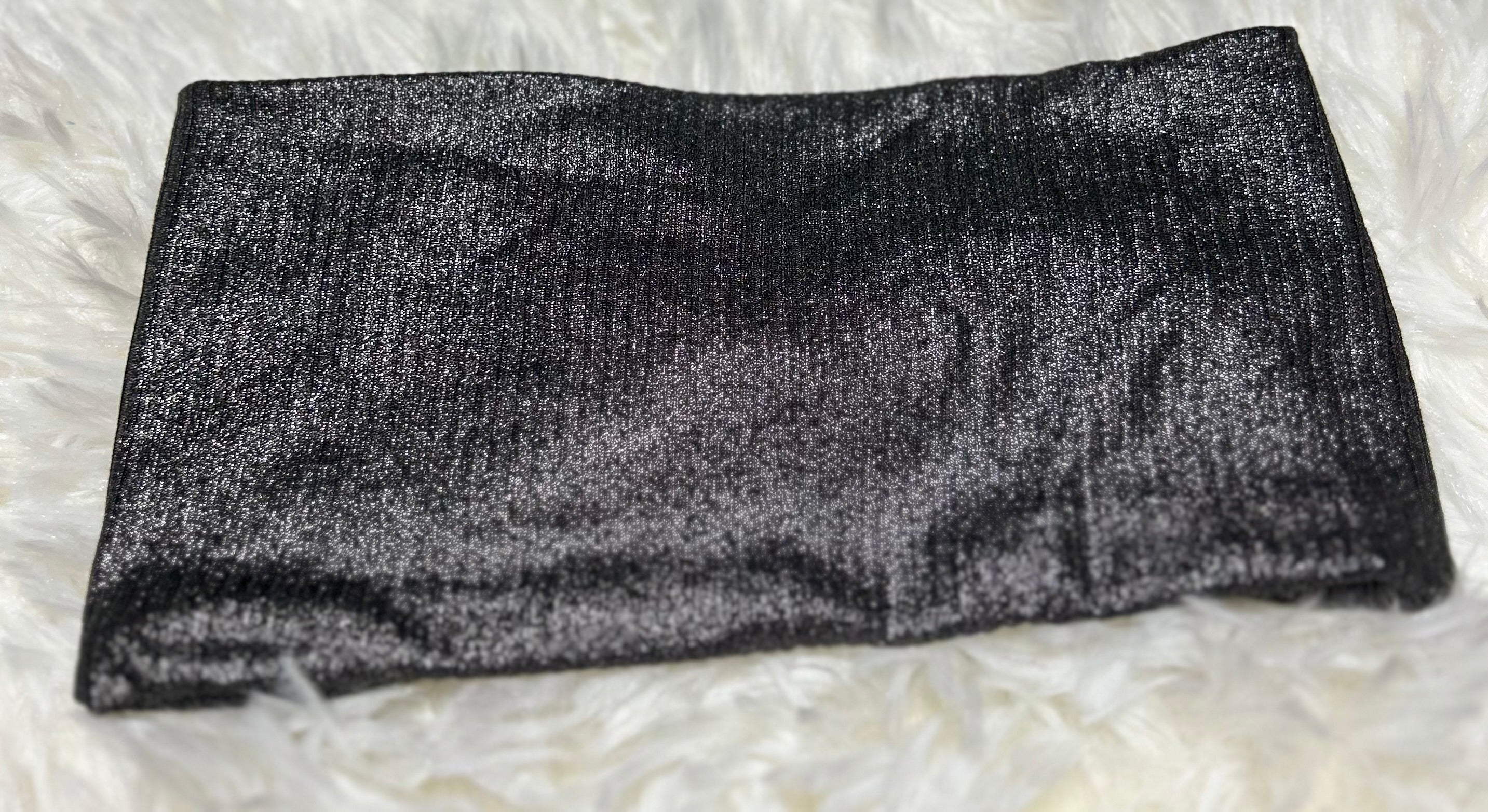 Smoky Grey Glitter 4x2 Rib Headband