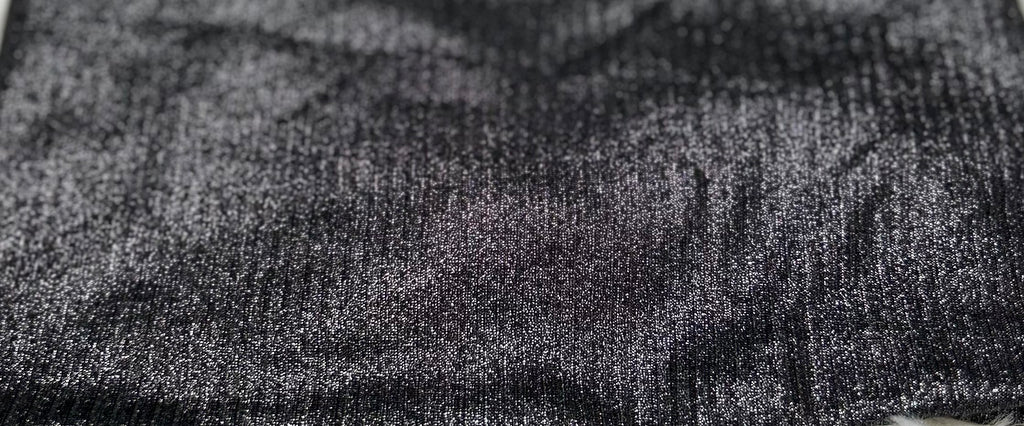 Smoky Grey Glitter 4x2 Rib Headband