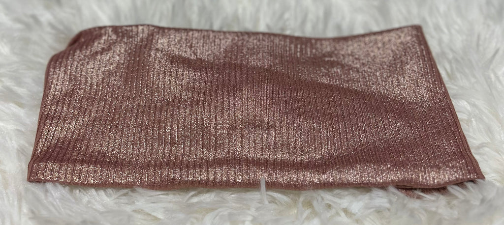 Rose Glitter 4x2 Rib Headband