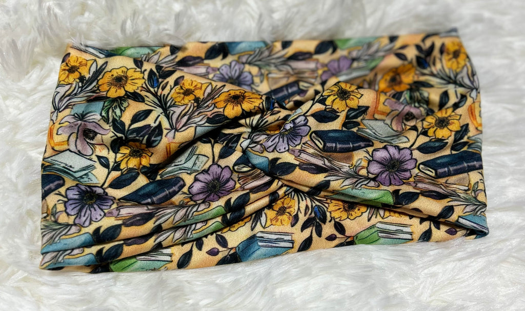 Lavender Watercolor Bookish Headband