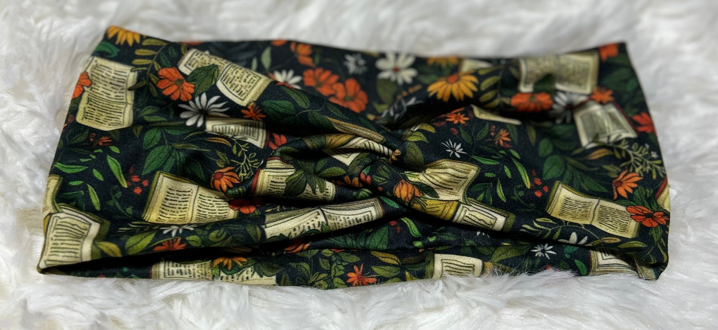 Dark Green Books Headband