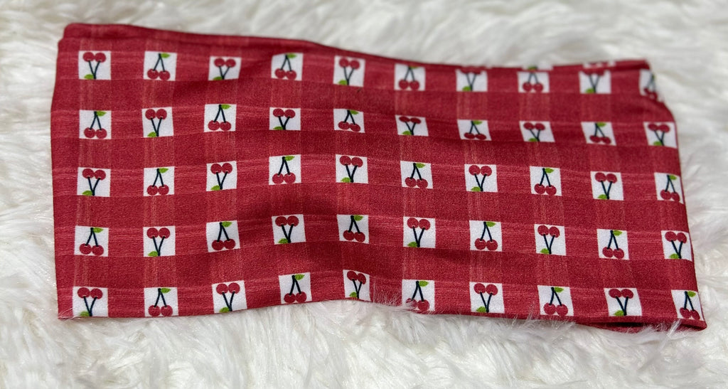 Checkered Cherry Headband