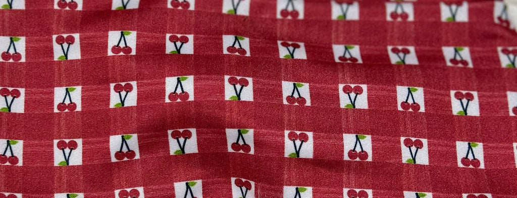 Checkered Cherry Headband