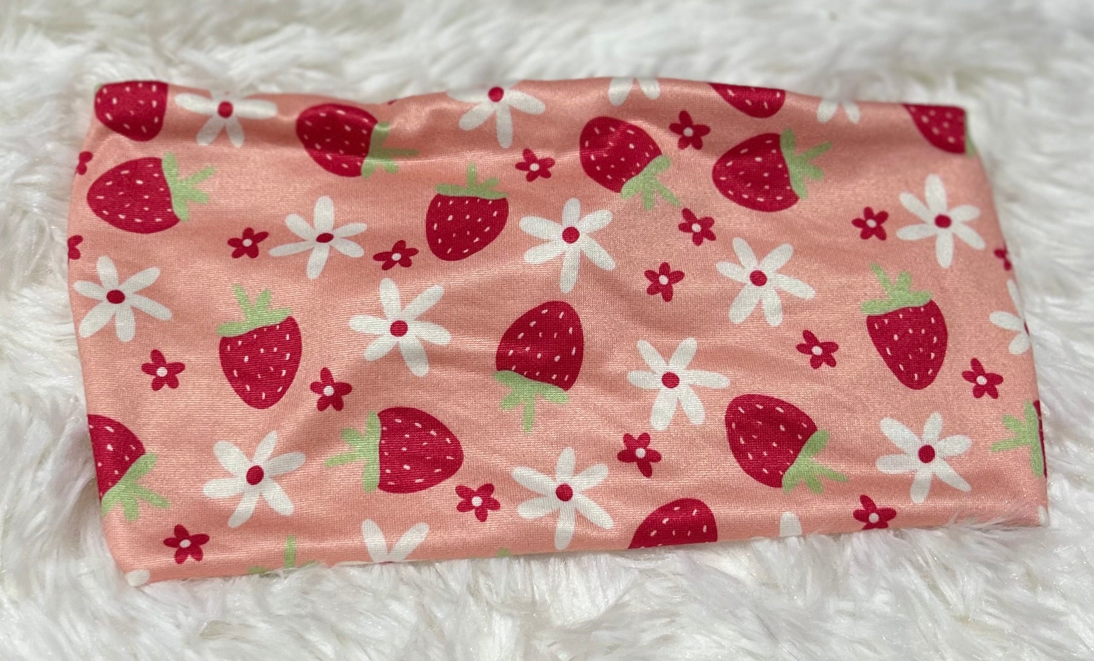 Strawberries with Flowers Headband