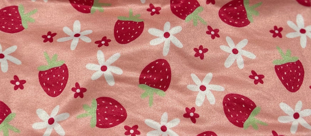 Strawberries with Flowers Headband