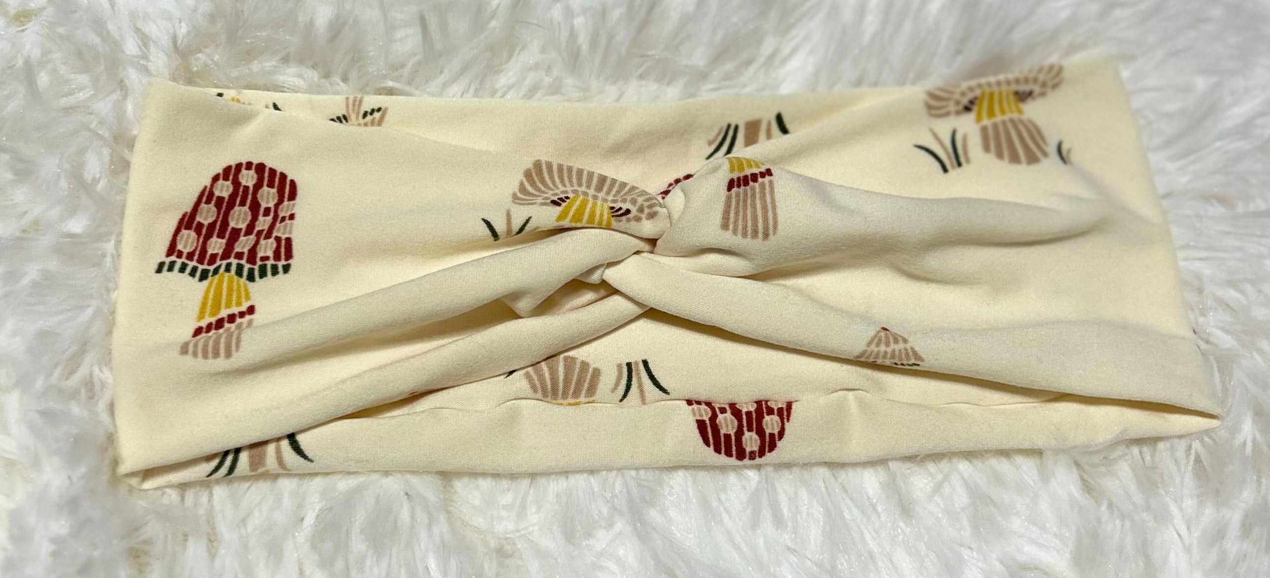 Mushroom Cream Headband