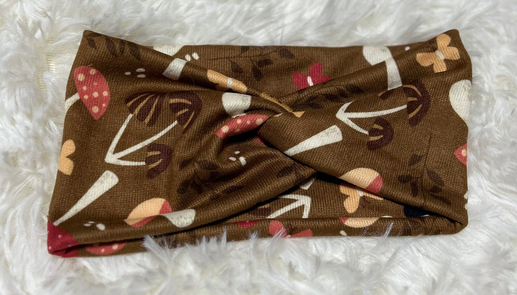 Mushroom Brown Headband