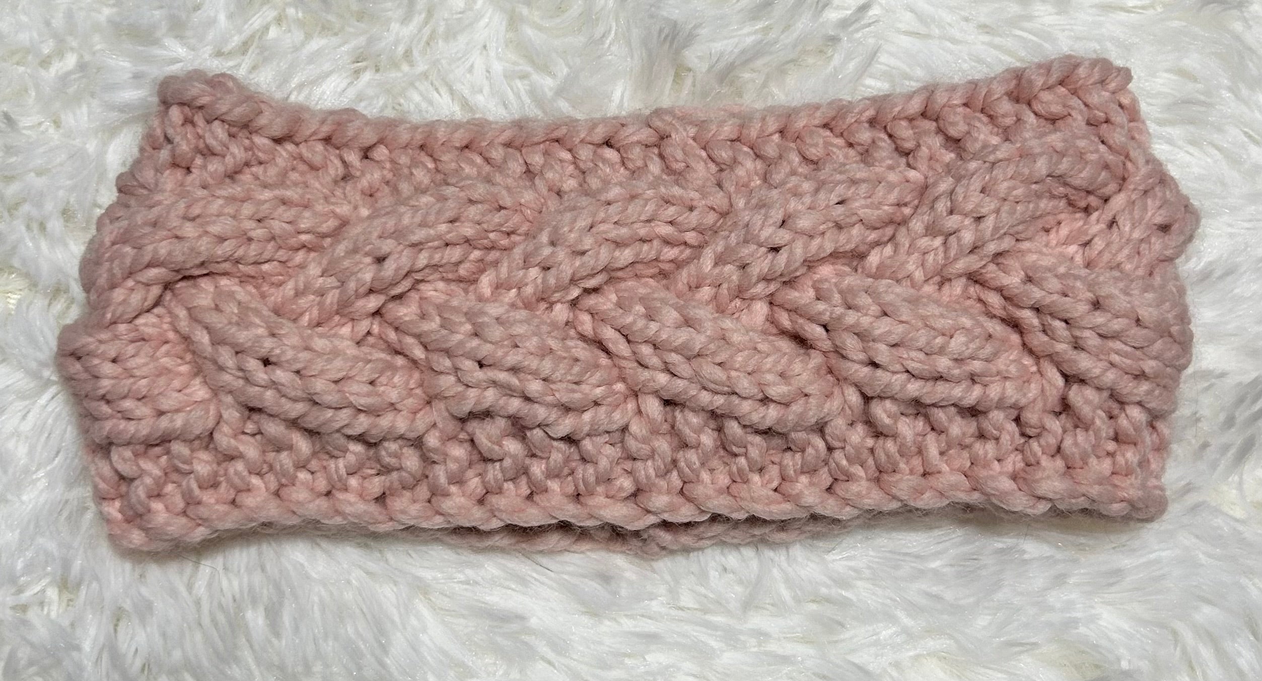 Knitted headband - Pink