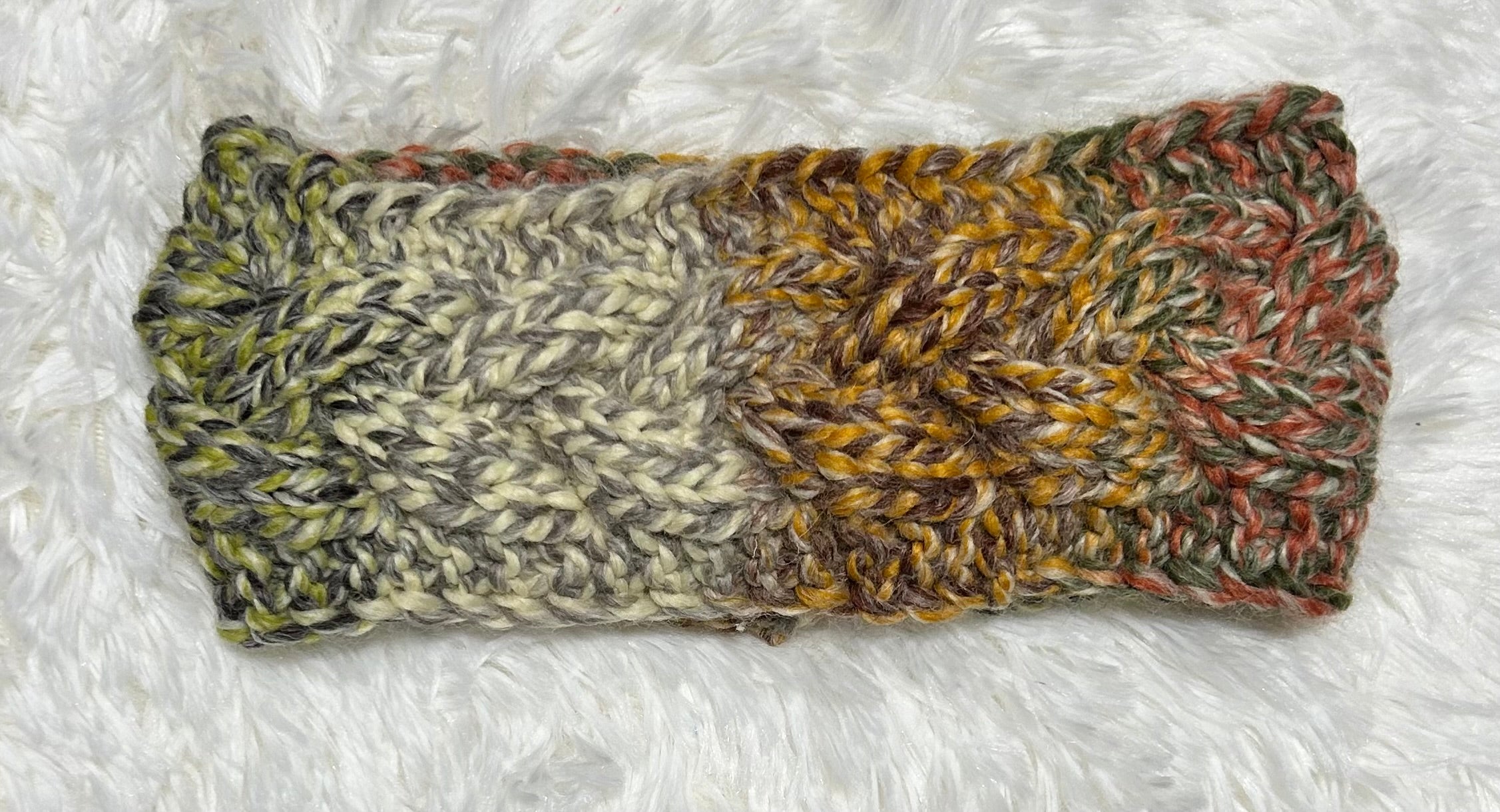 Knitted headband - Olive Ombré