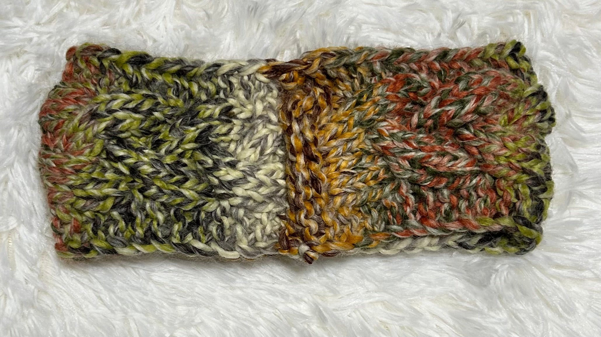 Knitted headband - Olive Ombré