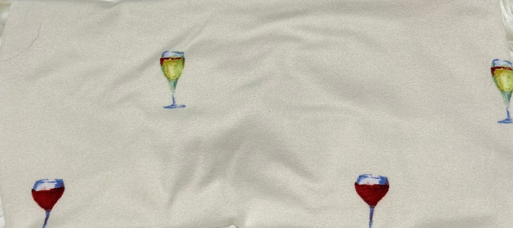 Wine Gkasses Cream Headband