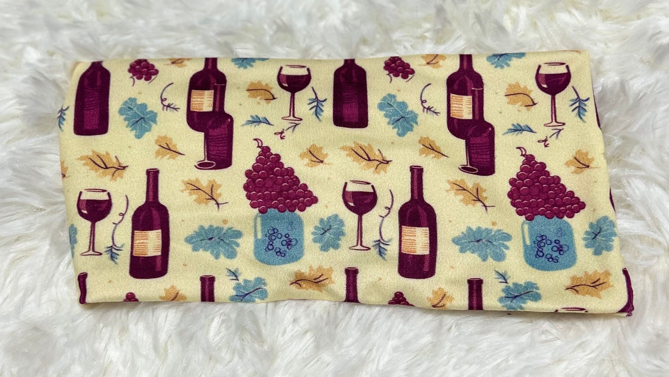 Wine Bottles and Grapes Headband