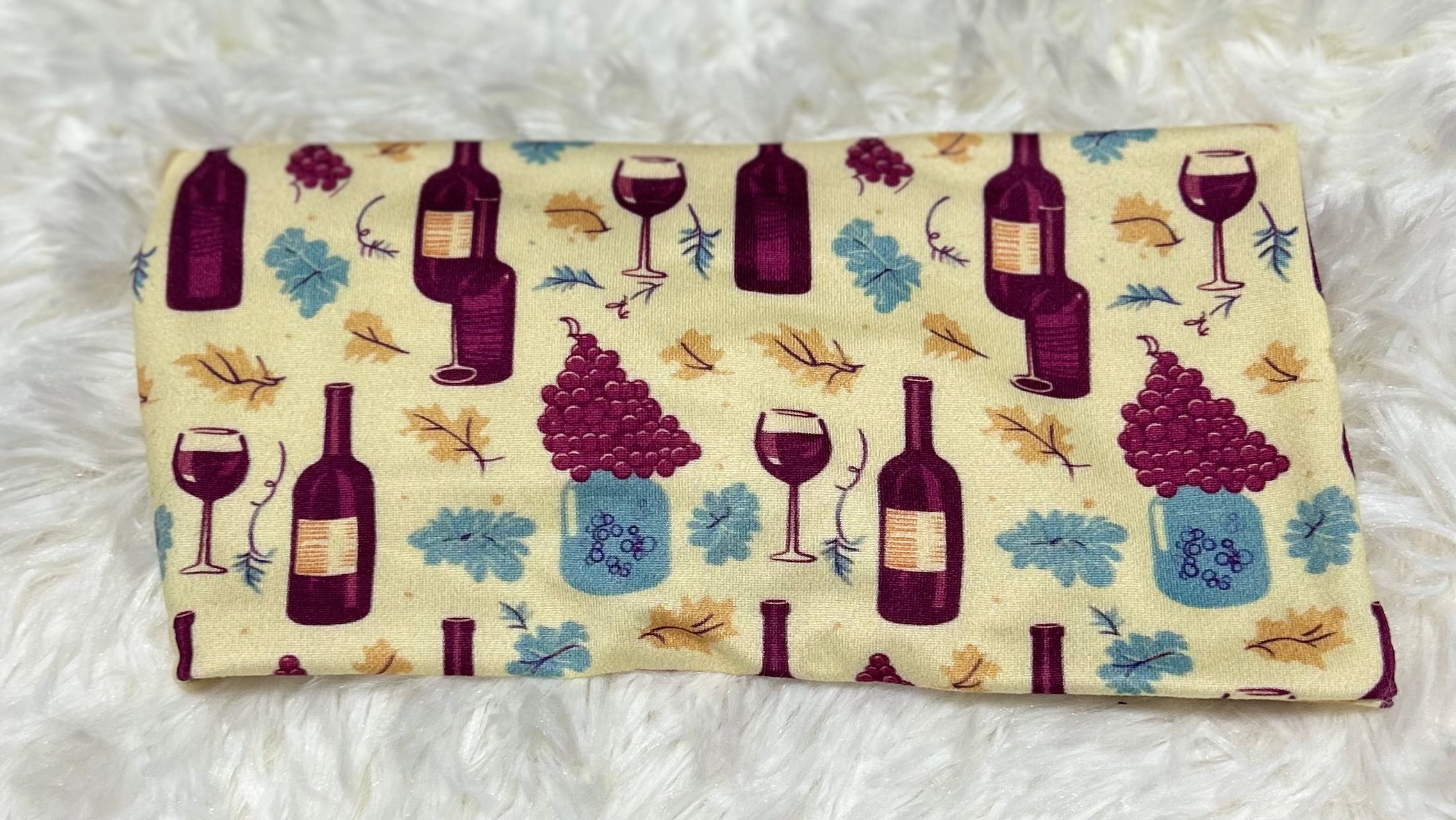 Wine Bottles and Grapes Headband
