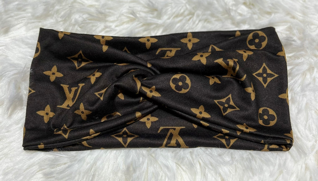 Brown LV Headband