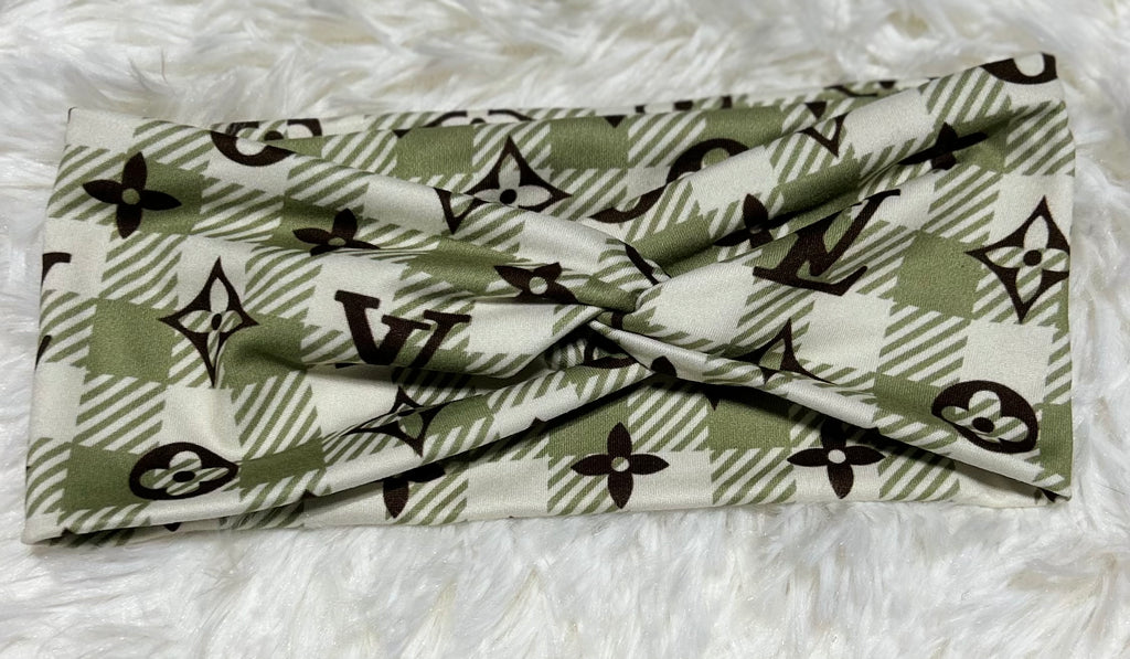 Green/Cream LV Headband