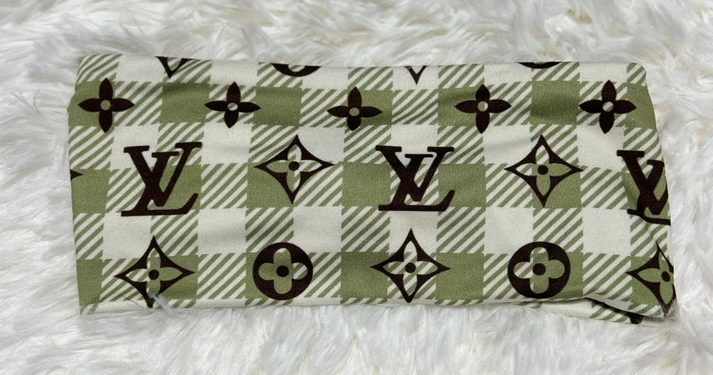 Green/Cream LV Headband