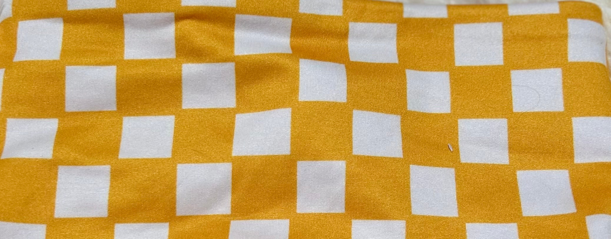 Mustard and White Checker Print Headband